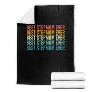 Best Stepmom Ever Throw Blanket Funny Retro StepMom Bonus Mom TS10 Black Print Your Wear