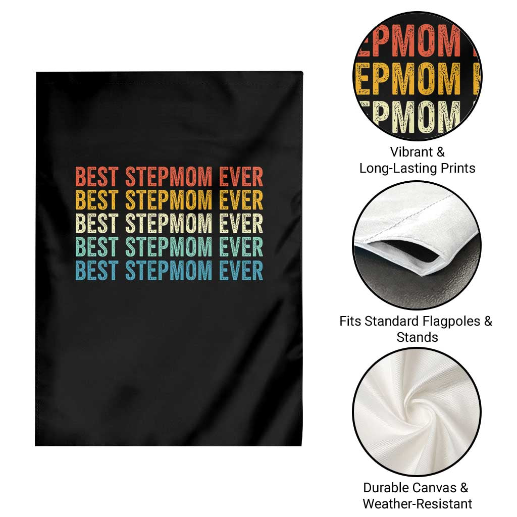 Best Stepmom Ever Garden Flag Funny Retro StepMom Bonus Mom TS10 Print Your Wear