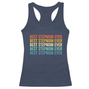 Best Stepmom Ever Racerback Tank Top Funny Retro StepMom Bonus Mom TS10 Navy Print Your Wear