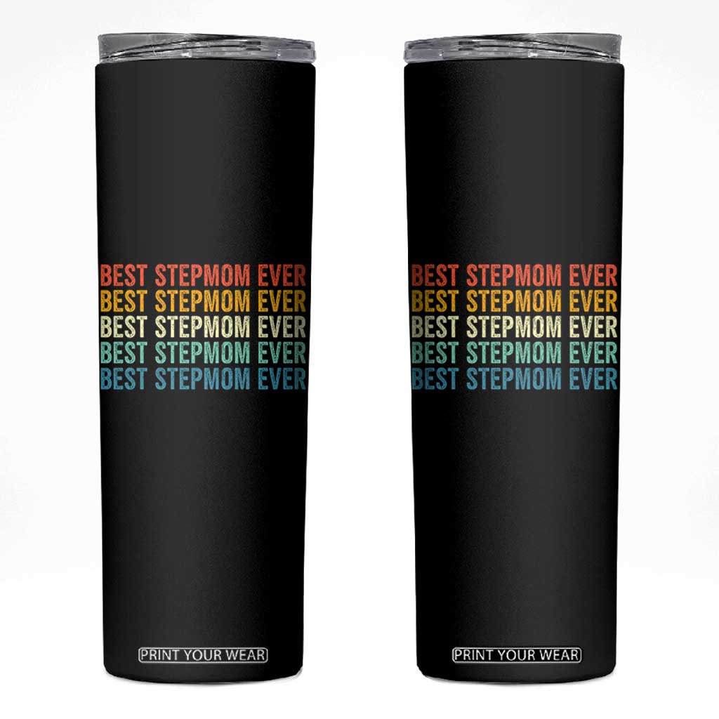 Best Stepmom Ever Skinny Tumbler Funny Retro StepMom Bonus Mom TS10 Black Print Your Wear