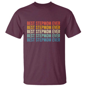 Best Stepmom Ever T Shirt Funny Retro StepMom Bonus Mom TS10 Maroon Print Your Wear