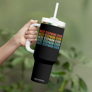 Best Stepmom Ever Tumbler With Handle Funny Retro StepMom Bonus Mom TS10 Print Your Wear