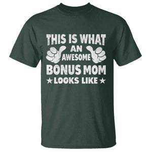 Funny Stepmom T Shirt This Is What An Awesome Bonus Mom Looks Like TS10 Dark Forest Green Print Your Wear