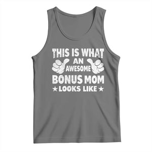 Funny Stepmom Tank Top This Is What An Awesome Bonus Mom Looks Like TS10 Black Heather Print Your Wear