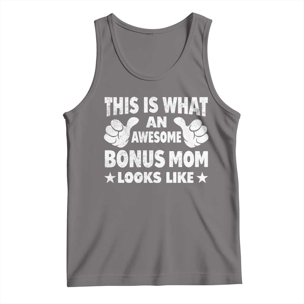 Funny Stepmom Tank Top This Is What An Awesome Bonus Mom Looks Like TS10 Deep Heather Print Your Wear