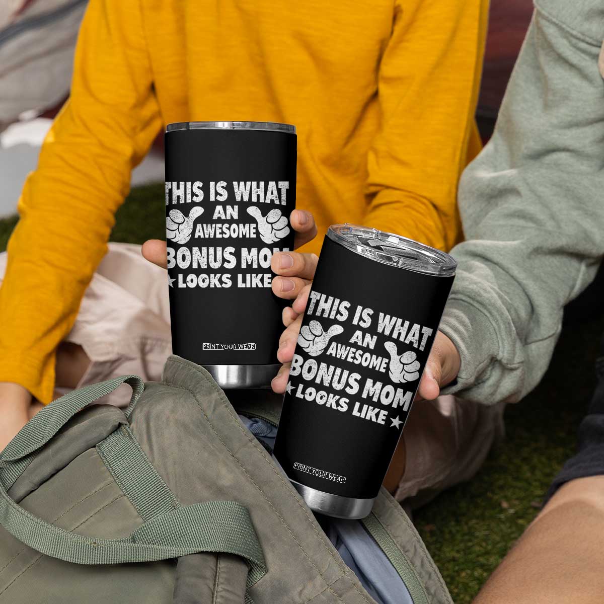 Funny Stepmom Tumbler Cup This Is What An Awesome Bonus Mom Looks Like TS10 Print Your Wear