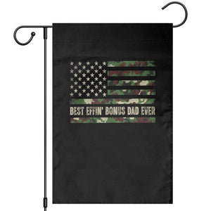 Best Effin Bonus Dad Ever Garden Flag Funny Step Dad Camo American Flag TS10 Black Print Your Wear