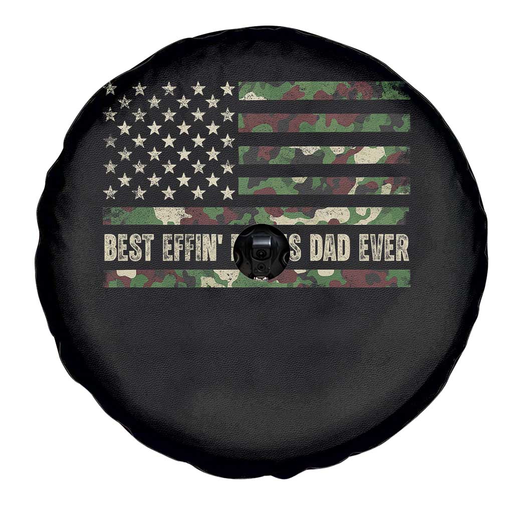 Best Effin Bonus Dad Ever Spare Tire Cover Funny Step Dad Camo American Flag TS10 Print Your Wear