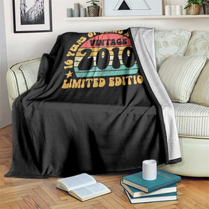 16th Birthday Throw Blanket Vintage 16yr 2010 Limited Edition 16 Year Old Gift TS10 Print Your Wear