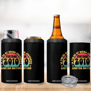 16th Birthday 4 in 1 Can Cooler Tumbler Vintage 16yr 2010 Limited Edition 16 Year Old Gift TS10 Print Your Wear