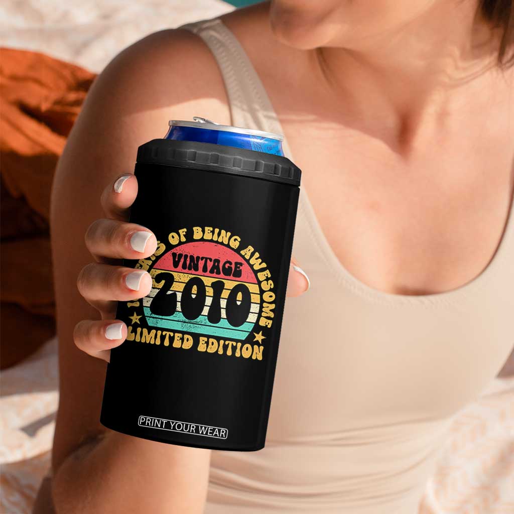 16th Birthday 4 in 1 Can Cooler Tumbler Vintage 16yr 2010 Limited Edition 16 Year Old Gift TS10 Print Your Wear