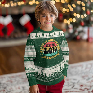 16th Birthday Ugly Christmas Sweater Vintage 16yr 2010 Limited Edition 16 Year Old Gift TS10 Forest Green Beige Print Your Wear