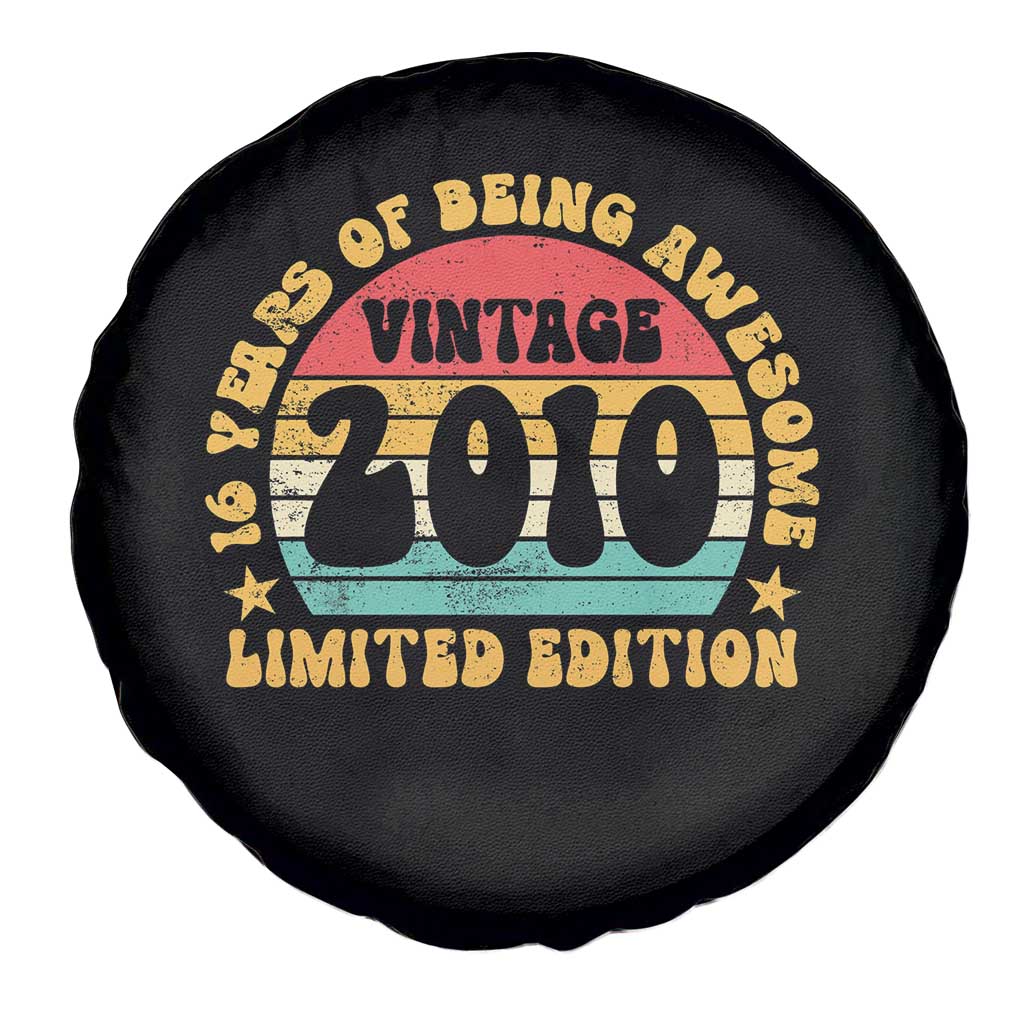 16th Birthday Spare Tire Cover Vintage 16yr 2010 Limited Edition 16 Year Old Gift TS10 Print Your Wear