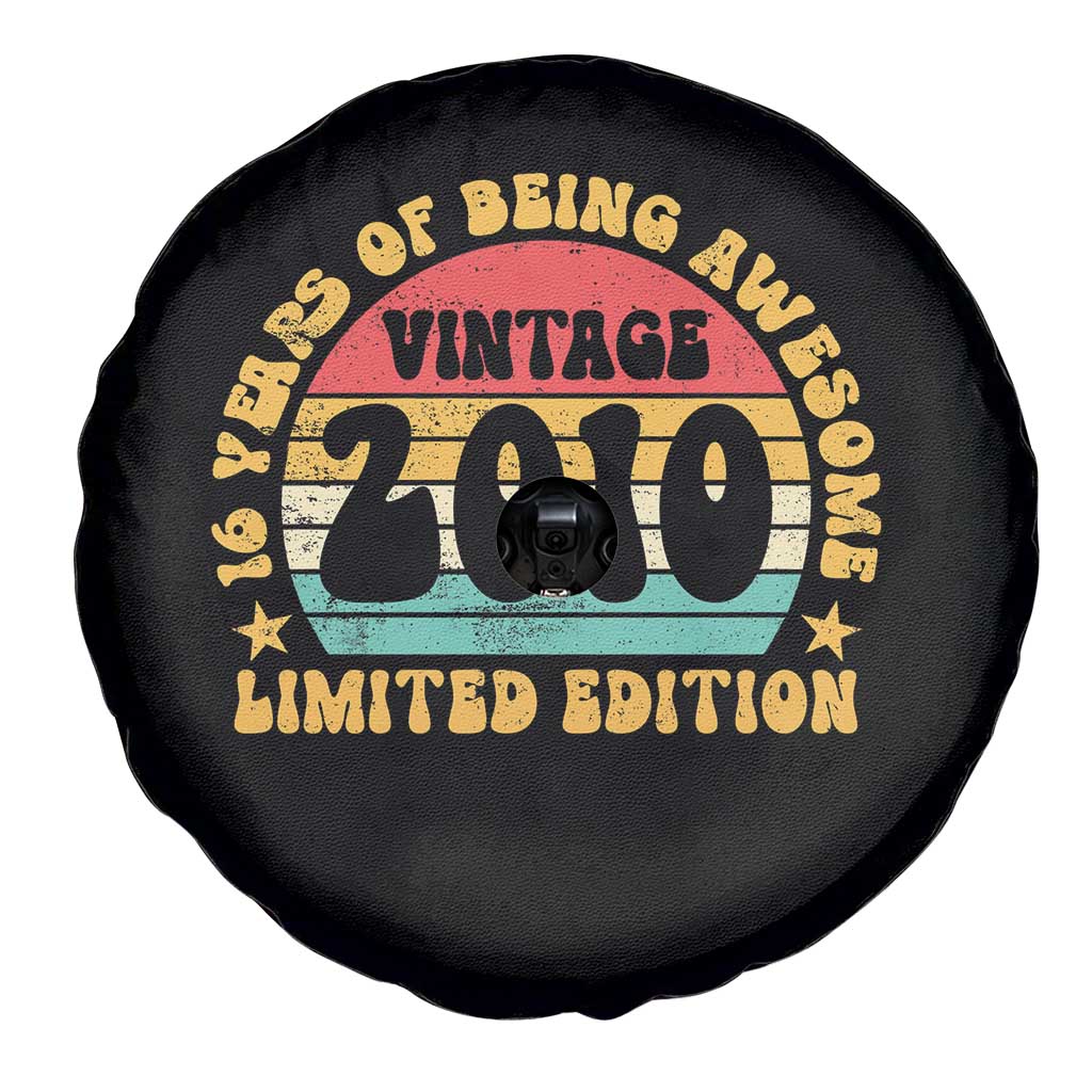 16th Birthday Spare Tire Cover Vintage 16yr 2010 Limited Edition 16 Year Old Gift TS10 Print Your Wear