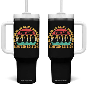 16th Birthday Tumbler With Handle Vintage 16yr 2010 Limited Edition 16 Year Old Gift TS10 One Size: 40 oz Black Print Your Wear