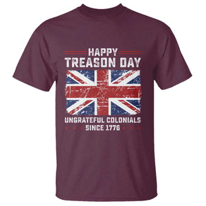 Happy Treason Day Ungrateful Colonials T Shirt Funny 4th of July British Flag