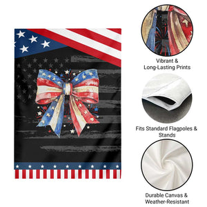 Coquette 4th Of July Garden Flag USA Bow American Flag Red White and Blue TS10 Print Your Wear