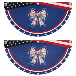 Coquette 4th Of July Patriotic Fan Flag God Bless America
