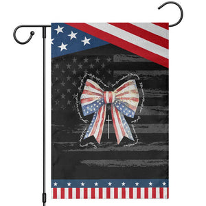 Patriotic Coquette 4th Of July Garden Flag God Bless America TS10 Distressed Black Blue Print Your Wear