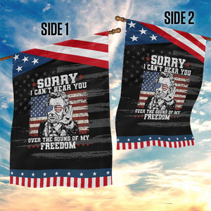 Funny Abraham Lincoln 4th Of July Garden Flag Sorry Cant Hear You Sound Of My Freedom American Flag TS10 Print Your Wear
