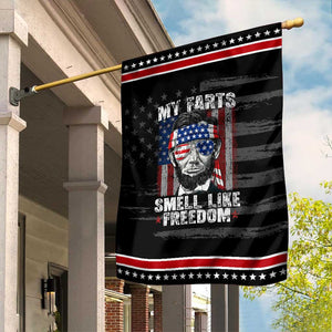 Funny Abe Lincoln 4th Of July Garden Flag My Farts Smell Like Freedom American Flag TS10 Distressed Black Red Print Your Wear
