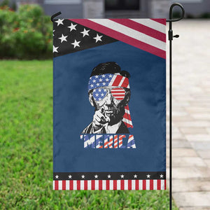 Funny Lincoln 4th Of July Merica Garden Flag Abe American Flag TS10 Classic Blue Black Print Your Wear