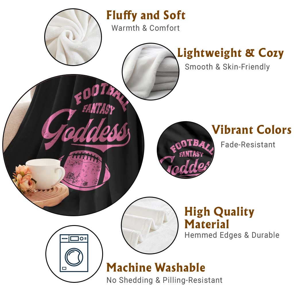 Fantasy Football Goddess Throw Blanket Sports Party Gifts TS10 Print Your Wear