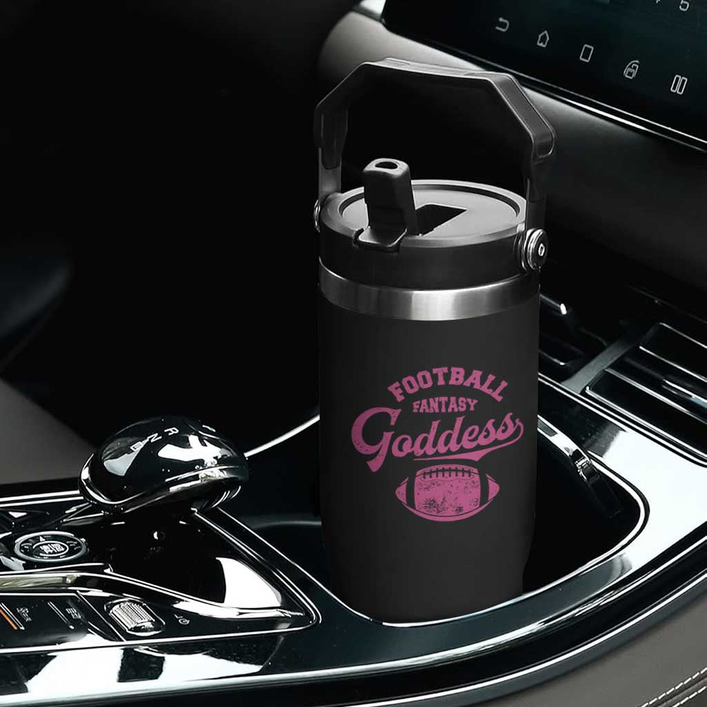 Fantasy Football Goddess Flip Straw Tumbler Sports Party Gifts TS10 Print Your Wear
