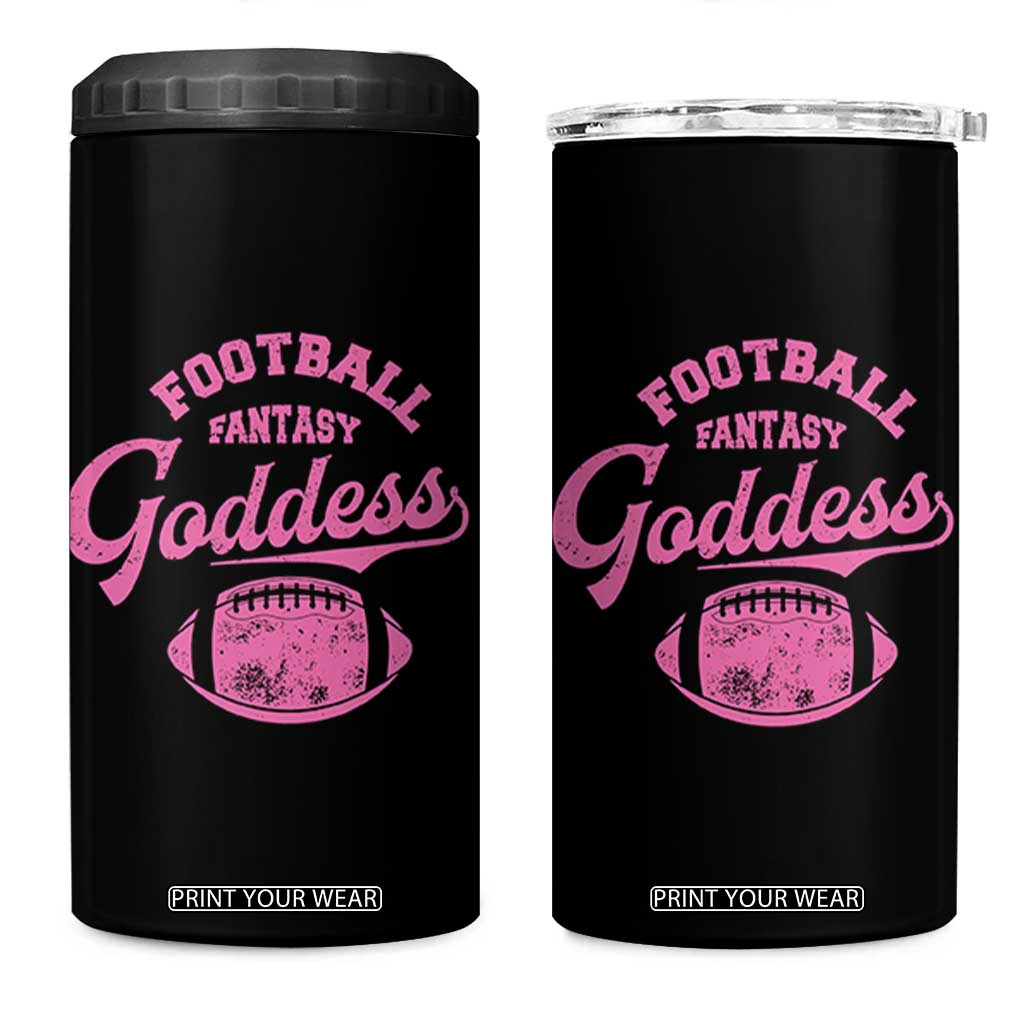 Fantasy Football Goddess 4 in 1 Can Cooler Tumbler Sports Party Gifts TS10 One Size: 16 oz Black Print Your Wear