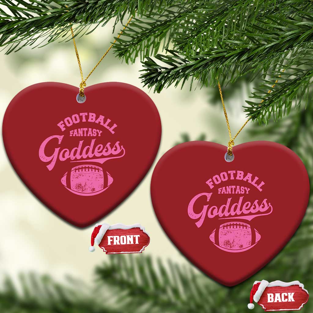 Fantasy Football Goddess Christmas Ornament Sports Party Gifts TS10 Heart Red Print Your Wear