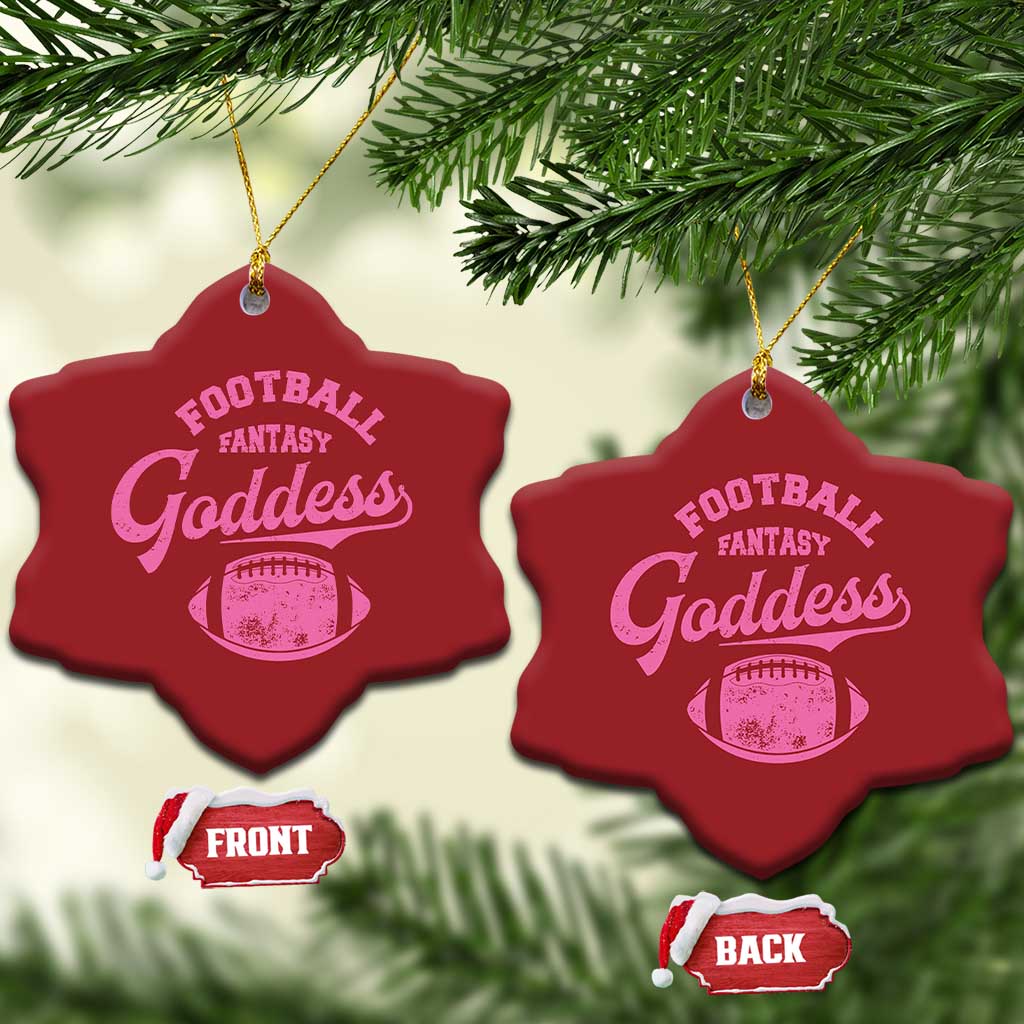 Fantasy Football Goddess Christmas Ornament Sports Party Gifts TS10 Snow Flake Red Print Your Wear