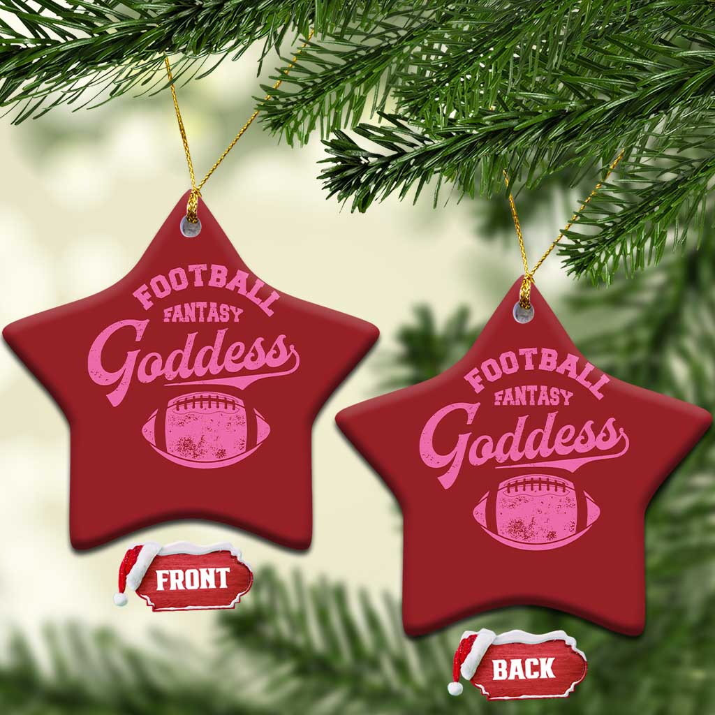 Fantasy Football Goddess Christmas Ornament Sports Party Gifts TS10 Star Red Print Your Wear