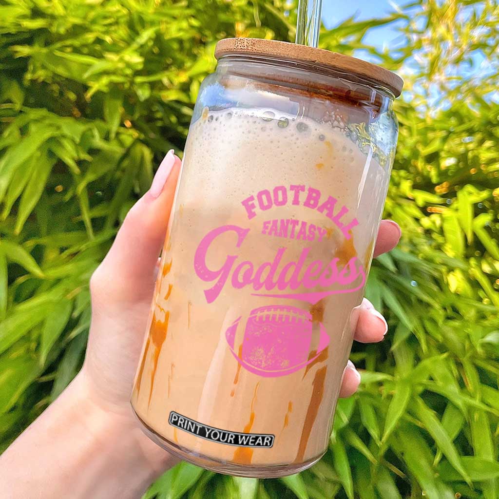 Fantasy Football Goddess Glass Can Sports Party Gifts TS10 Black Print Your Wear