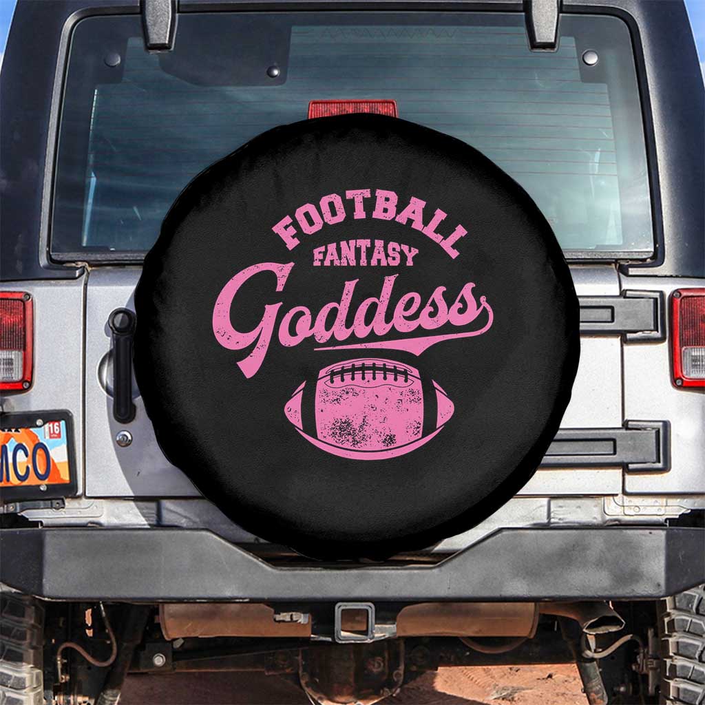 Fantasy Football Goddess Spare Tire Cover Sports Party Gifts TS10 No hole Black Print Your Wear