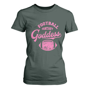 Fantasy Football Goddess T Shirt For Women Sports Party Gifts TS10 Dark Forest Green Print Your Wear