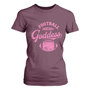 Fantasy Football Goddess T Shirt For Women Sports Party Gifts TS10 Maroon Print Your Wear