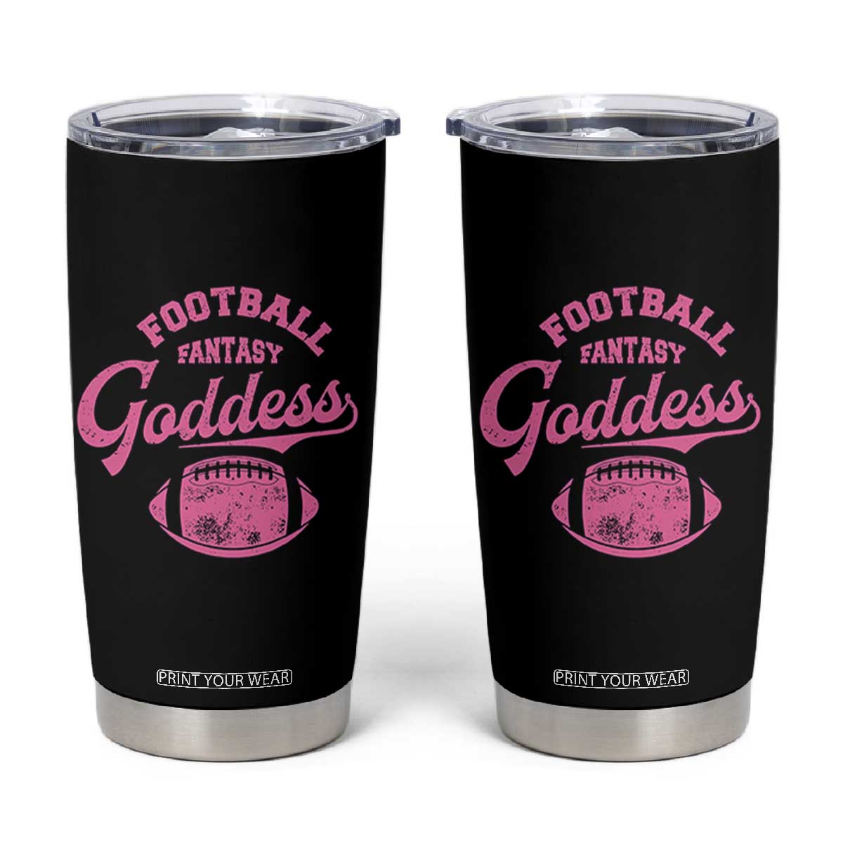 Fantasy Football Goddess Tumbler Cup Sports Party Gifts TS10 Black Print Your Wear