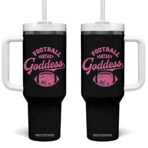 Fantasy Football Goddess Tumbler With Handle Sports Party Gifts TS10 One Size: 40 oz Black Print Your Wear
