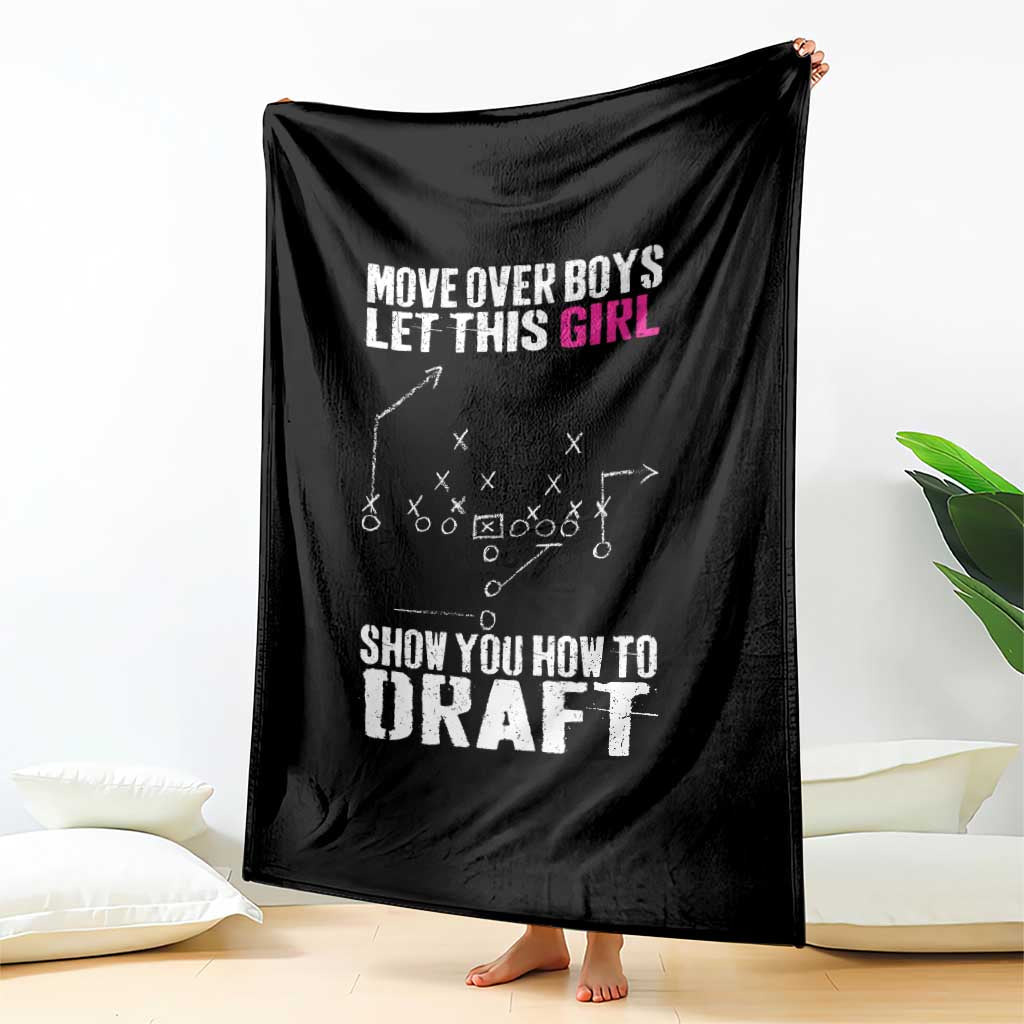 Girls Fantasy Football Throw Blanket Move Over Boys Draft Party Commish FFL TS10 Print Your Wear