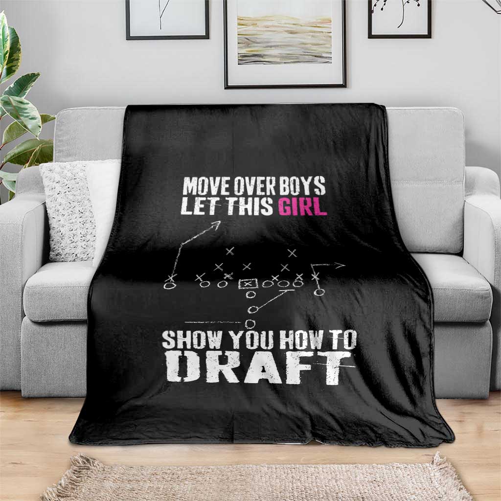 Girls Fantasy Football Throw Blanket Move Over Boys Draft Party Commish FFL TS10 Print Your Wear