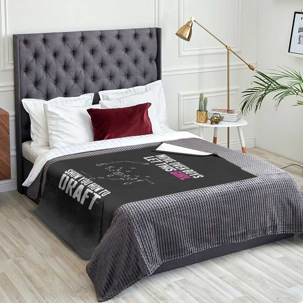 Girls Fantasy Football Throw Blanket Move Over Boys Draft Party Commish FFL TS10 Print Your Wear