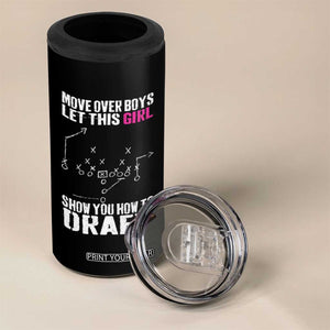Girls Fantasy Football 4 in 1 Can Cooler Tumbler Move Over Boys Draft Party Commish FFL TS10 Print Your Wear