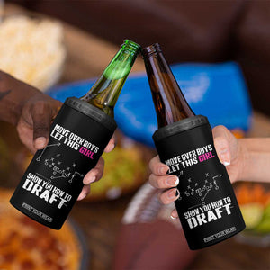 Girls Fantasy Football 4 in 1 Can Cooler Tumbler Move Over Boys Draft Party Commish FFL TS10 Print Your Wear