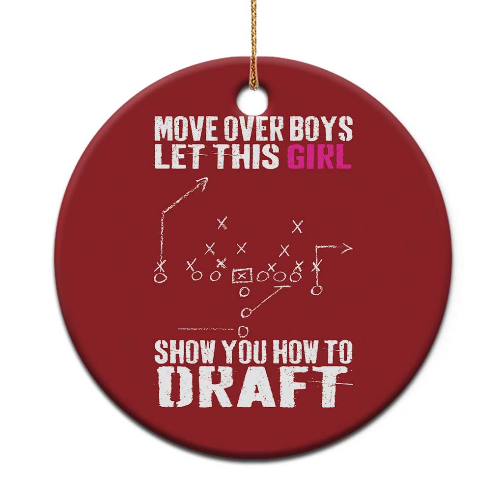 Girls Fantasy Football Christmas Ornament Move Over Boys Draft Party Commish FFL TS10 Print Your Wear