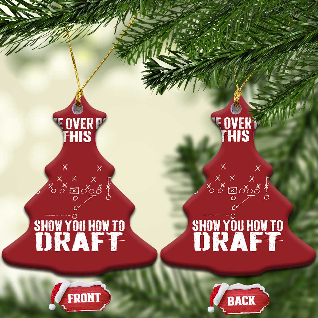 Girls Fantasy Football Christmas Ornament Move Over Boys Draft Party Commish FFL TS10 Christmas Tree Red Print Your Wear