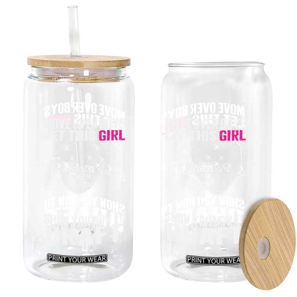 Girls Fantasy Football Glass Can Move Over Boys Draft Party Commish FFL TS10 Print Your Wear