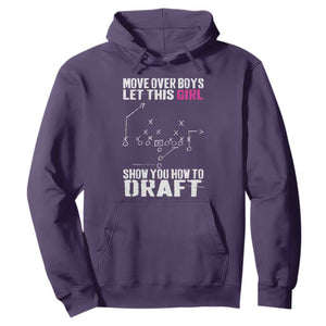 Girls Fantasy Football Hoodie Move Over Boys Draft Party Commish FFL TS10 Purple Print Your Wear