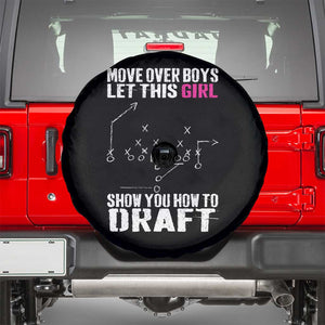 Girls Fantasy Football Spare Tire Cover Move Over Boys Draft Party Commish FFL TS10 Black Print Your Wear