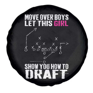 Girls Fantasy Football Spare Tire Cover Move Over Boys Draft Party Commish FFL TS10 Print Your Wear