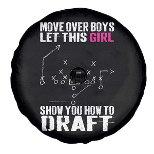 Girls Fantasy Football Spare Tire Cover Move Over Boys Draft Party Commish FFL TS10 Print Your Wear